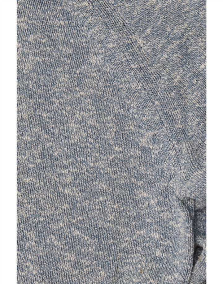 Marks & Spencer Herre Boat Neck Jumper Sweater Small Blue Flecked Bomuld