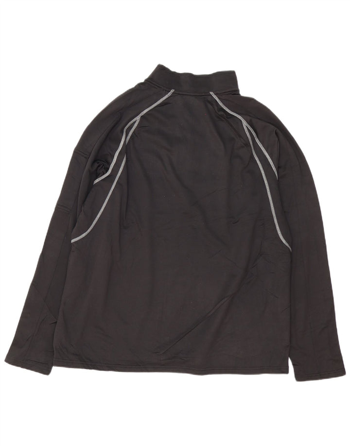STARTER Herre Zip Neck Pullover Træningsdragt Top XL Sort Stribet Polyester