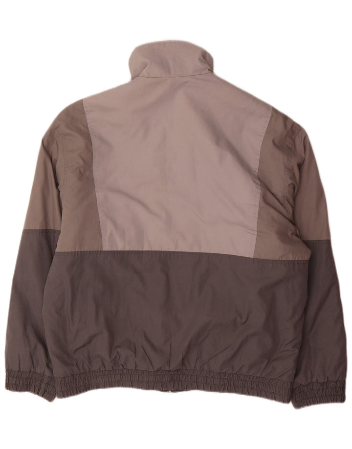 VINTAGE Herre Loose Fit Windbreaker Jacket IT 48 Medium Grey Colourblock