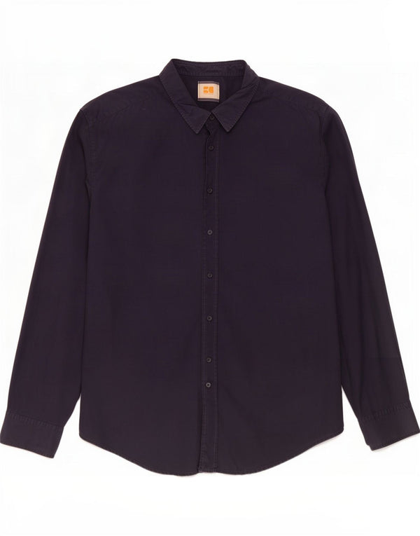 Hugo Boss herreskjorte 2XL marineblå bomuld