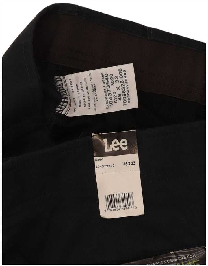 LEE Mens Extreme Comfort Lige Chinobukser W48 L30 Marineblå Bomuld