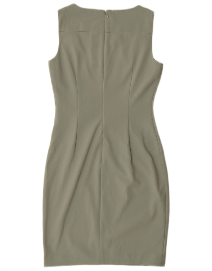 Calvin Klein Dame Ærmeløs Bodycon Kjole UK 12 Medium Green Polyester