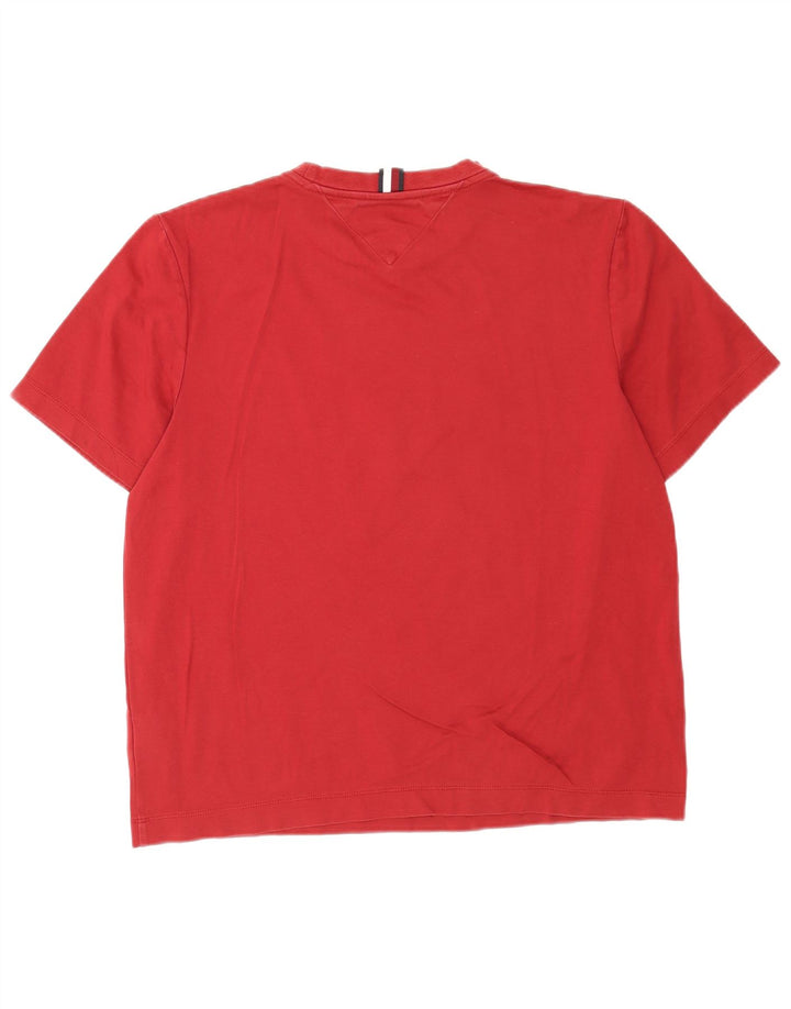 Tommy Hilfiger Herre Regular Fit Grafisk T-Shirt Top Medium Rød Bomuld