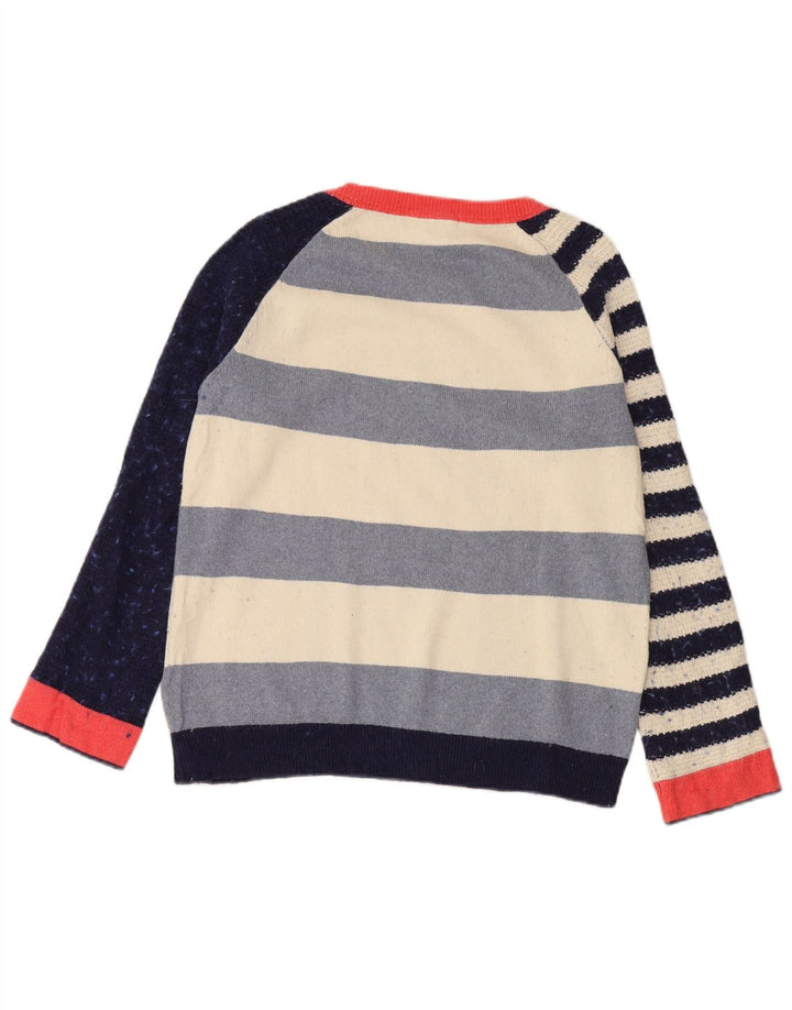 WHITE STUFF Dame Boat Neck Jumper Sweater UK 12 Medium Flerfarvet