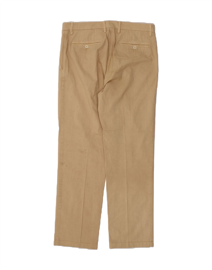 TRUSSARDI Mens Straight Chino Trousers IT 48 Medium W34 L32 Beige Vintage Trussardi and Second-Hand Trussardi from Messina Hembry 