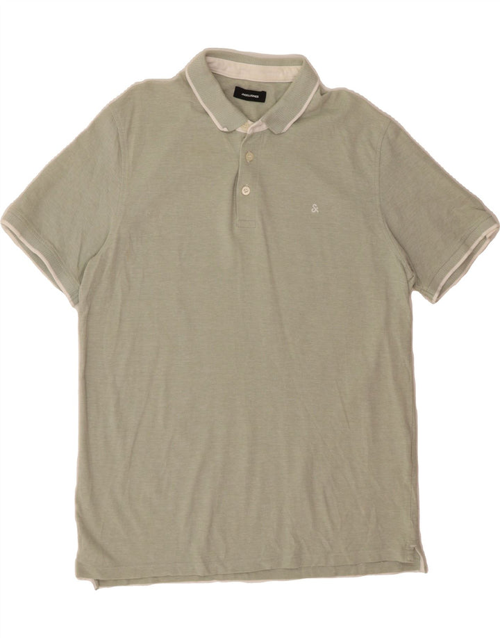 JACK & JONES Mens Polo Shirt 2XL Grey Cotton Vintage Jack & Jones and Second-Hand Jack & Jones from Messina Hembry 