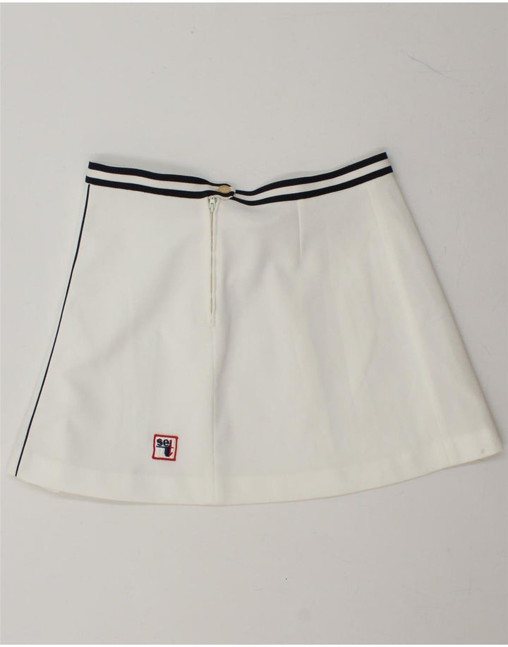 VINTAGE Womens Tennis Skirt IT 48 XL  White Polyester Vintage Vintage and Second-Hand Vintage from Messina Hembry 