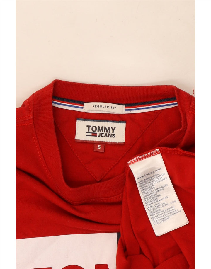 Tommy Hilfiger Herre Regular Fit Grafisk T-Shirt Top Lille Rød
