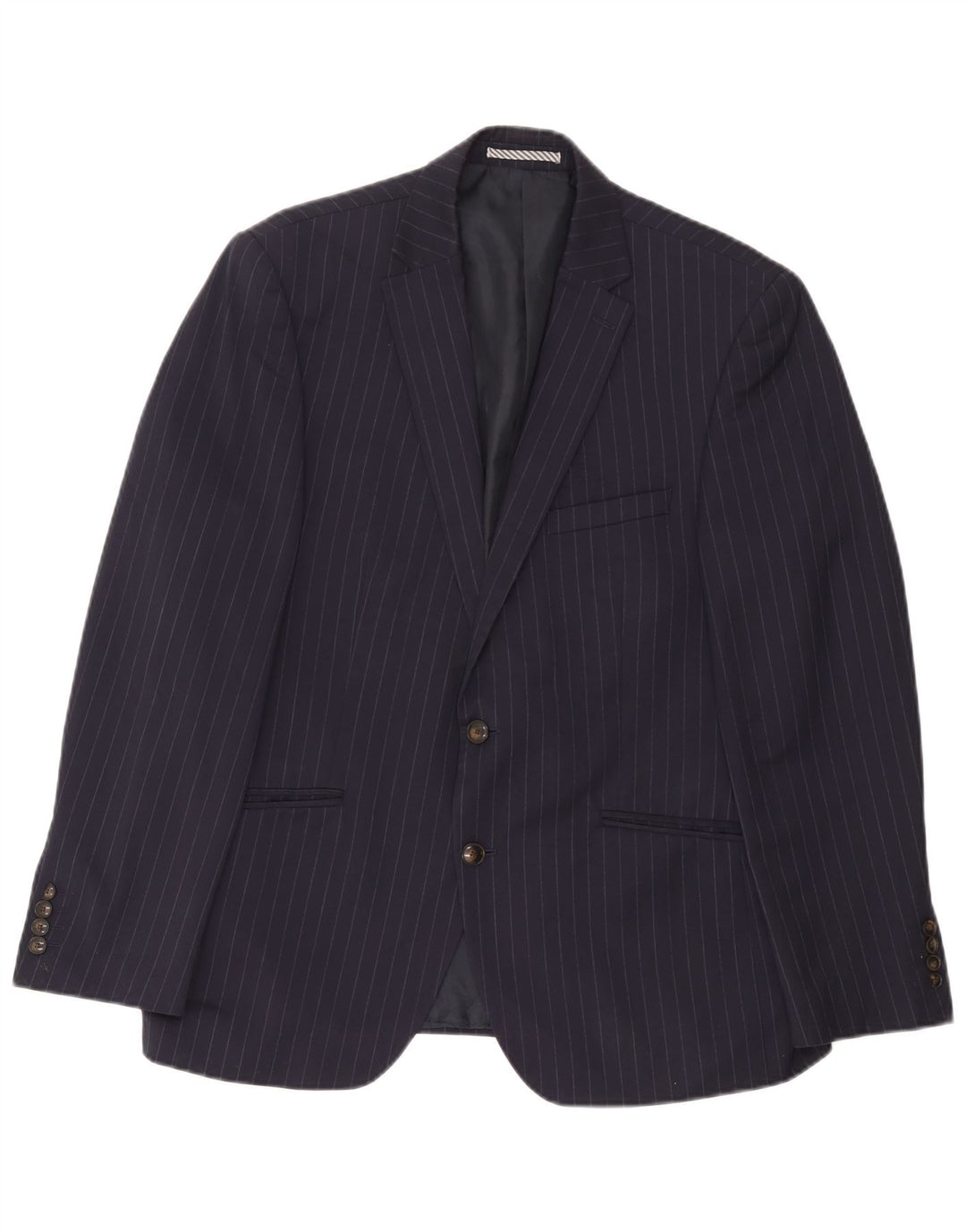 Marks & Spencer Herre Blazer Jacket IT 42 Medium Navy Blue Pinstripe