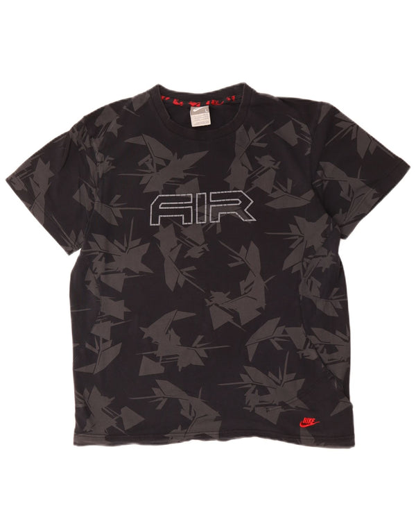 Nike Herre Air Graphic T-Shirt Top Stor Sort Geometrisk Bomuld