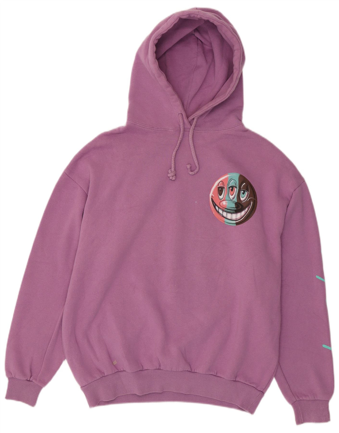 Pull & Bear Herre Grafisk Loose Fit Hoodie Jumper Lille lilla bomuld