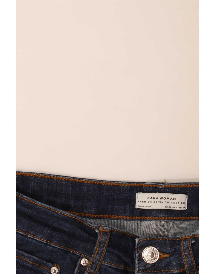 Zara Dame Flared Jeans EU 38 Small W28 L34 Navy Blue