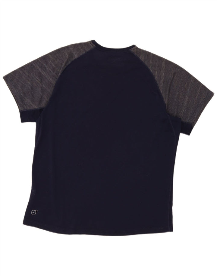 Puma Herre T-Shirt Top XL Marineblå Colourblock Polyester