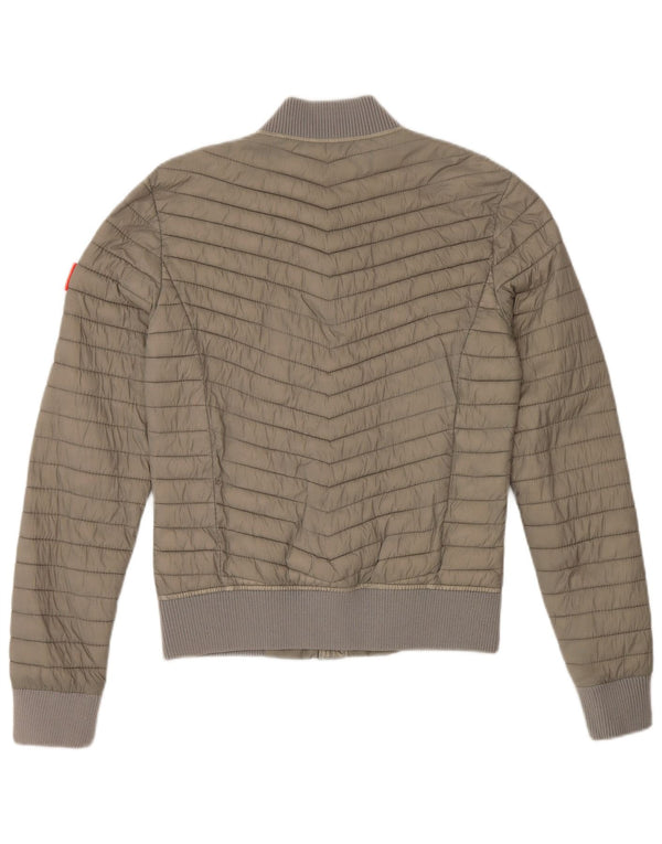 Superdry polstret jakke til kvinder UK 6 XS Khaki Nylon