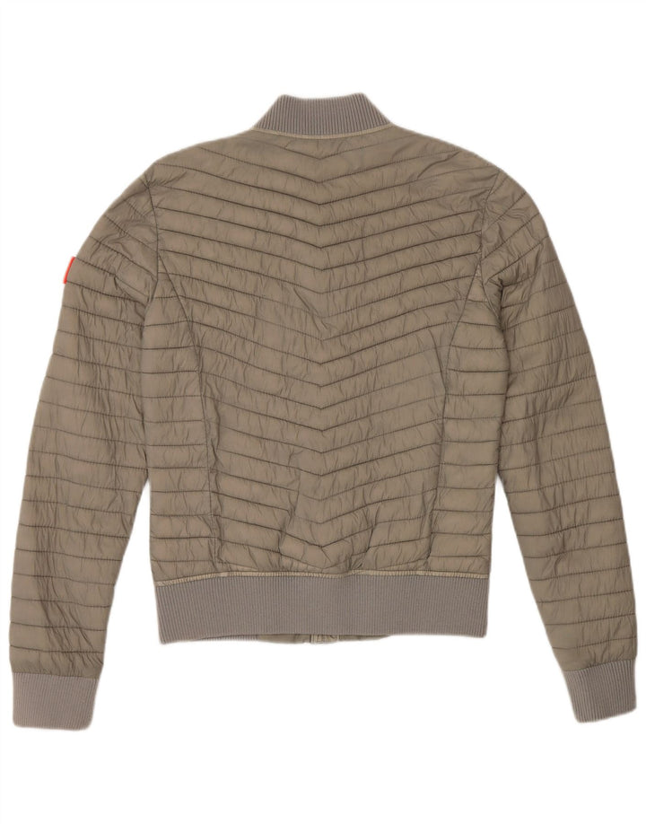 Superdry polstret jakke til kvinder UK 6 XS Khaki Nylon