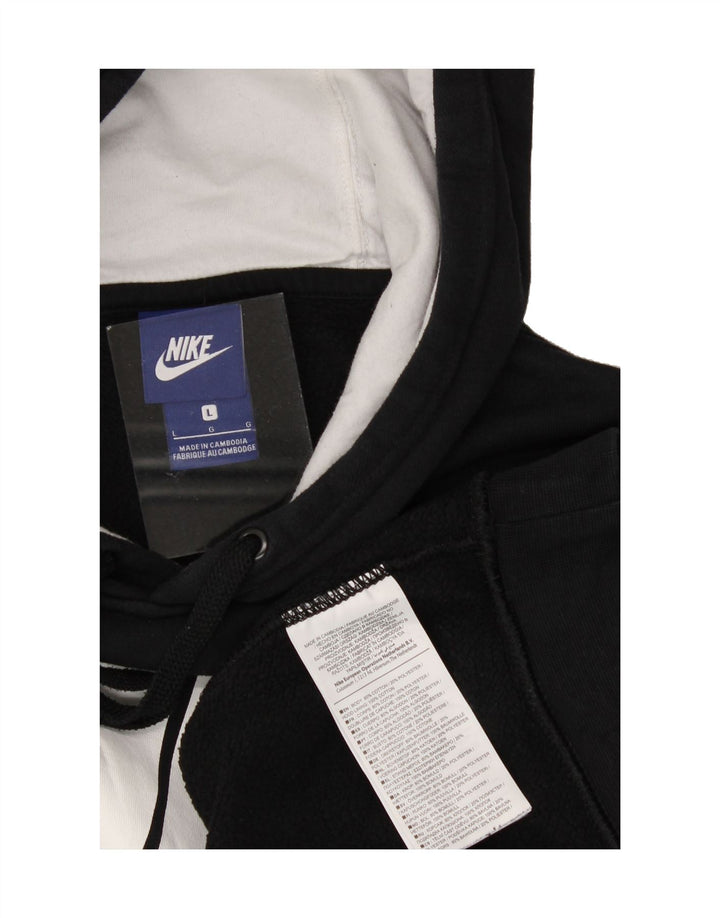 NIKE Mens Graphic Hoodie Jumper Large Black Cotton Vintage Nike and Second-Hand Nike from Messina Hembry 