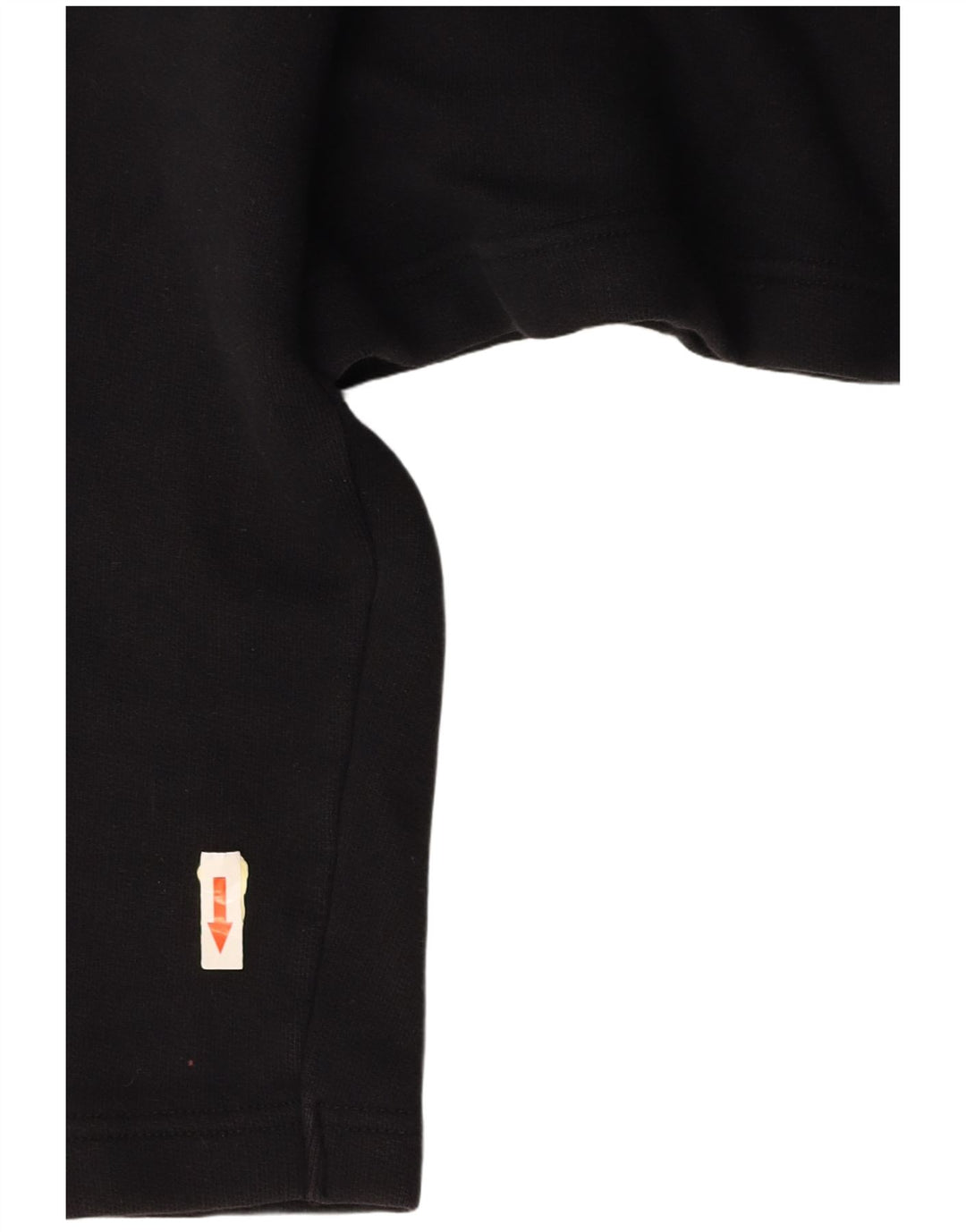 BENETTON Dame Oversized Grafisk Crop Polo Shirt UK 10 Lille Sort