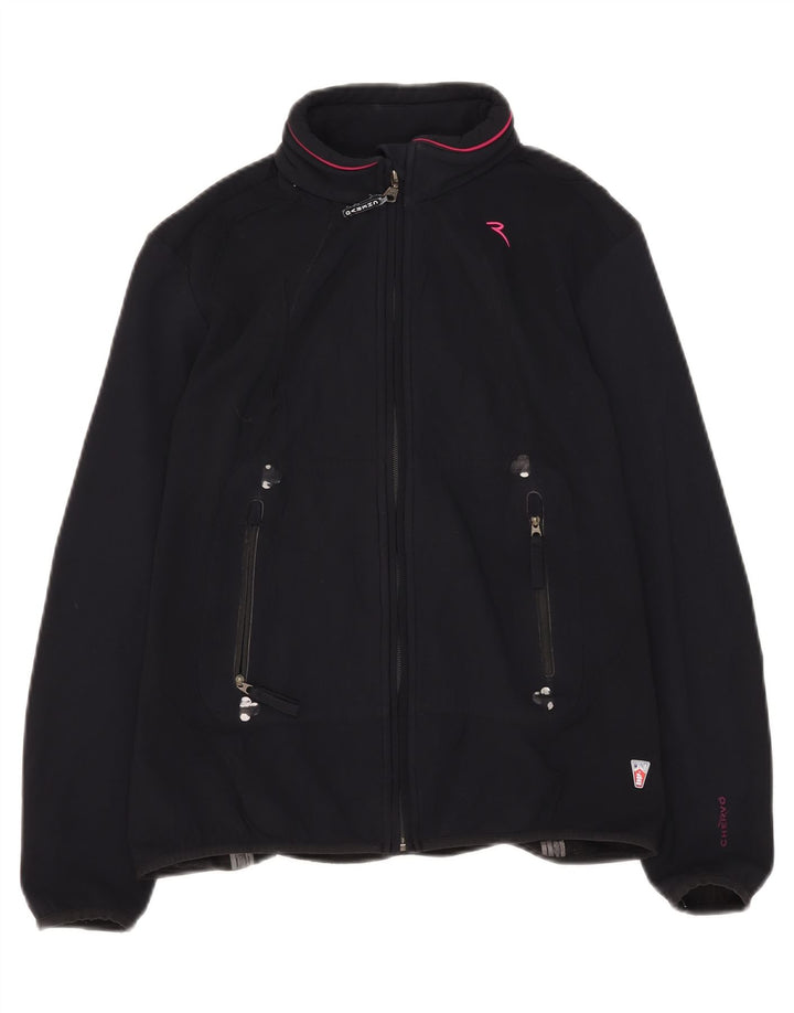 Chervo Dame Windbreaker Jacket IT 46 Large Navy Blue Polyester