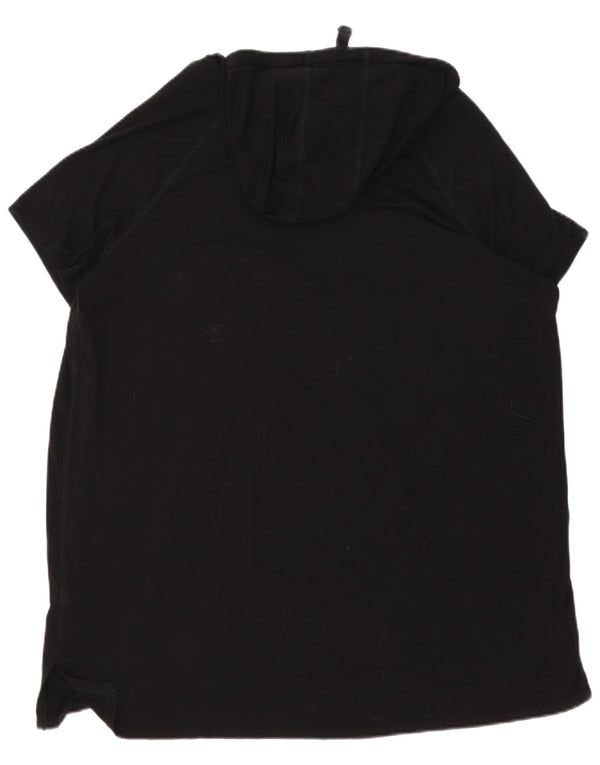 Dkny Kvinder Oversized Grafisk Kortærmet Hættetrøjekjole UK 18 XL Sort