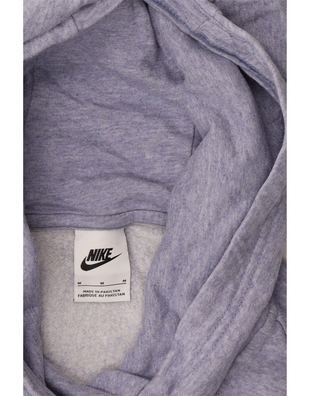 NIKE Womens Hoodie Jumper UK 14 Medium Blue Flecked Cotton Vintage Nike and Second-Hand Nike from Messina Hembry 