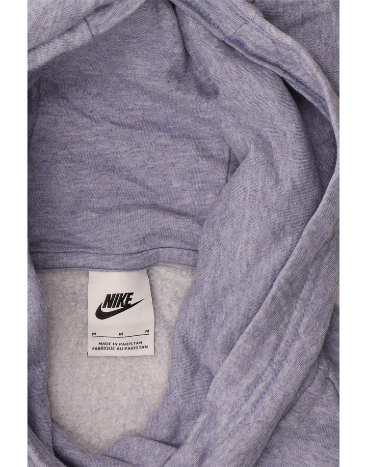 NIKE Womens Hoodie Jumper UK 14 Medium Blue Flecked Cotton Vintage Nike and Second-Hand Nike from Messina Hembry 