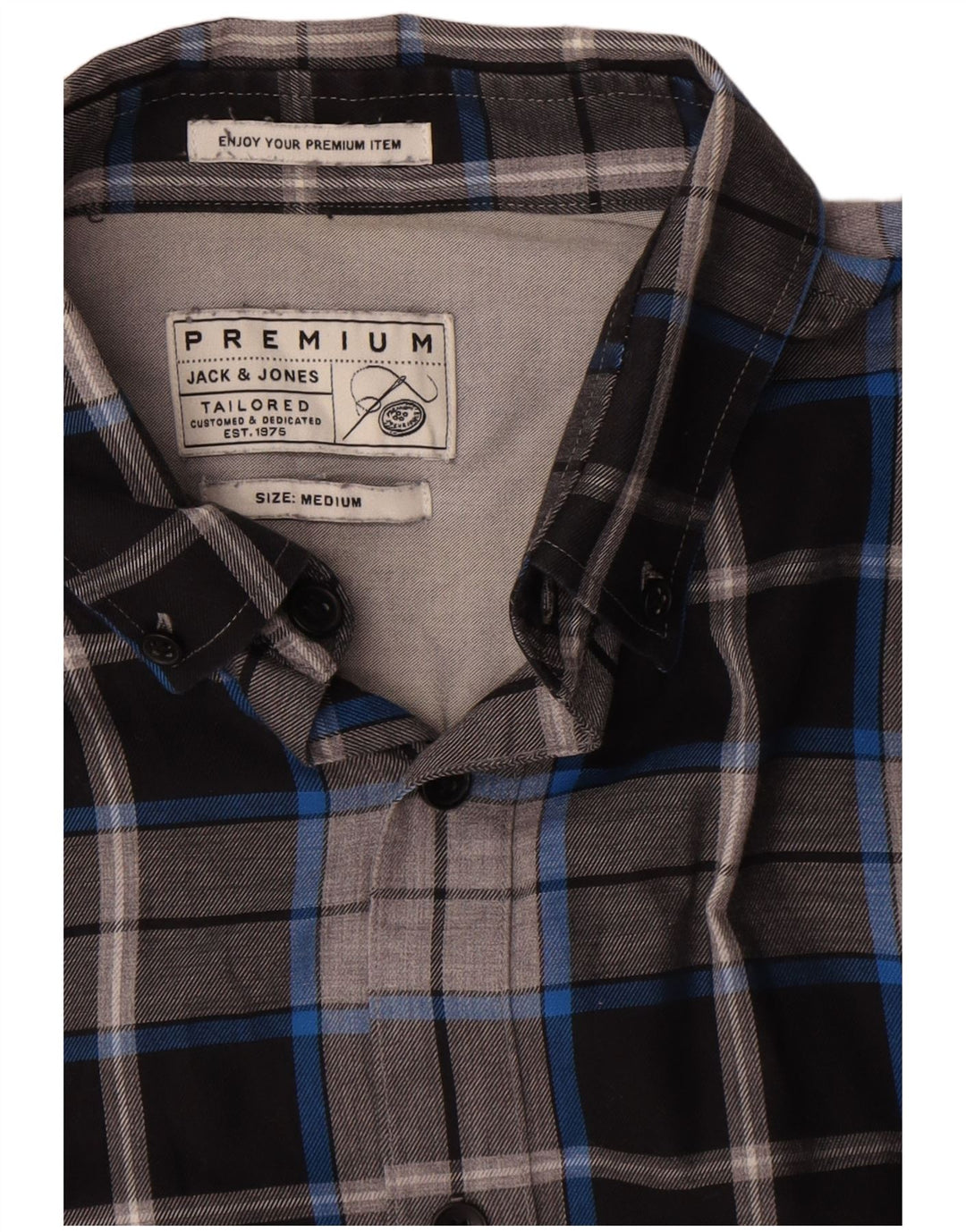 Jack & Jones Herre flannelskjorte Medium flerfarvet ternet bomuld