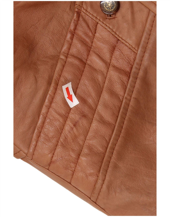 Vintage Dame Oversized Shearling Jacket UK 16 Large Brown