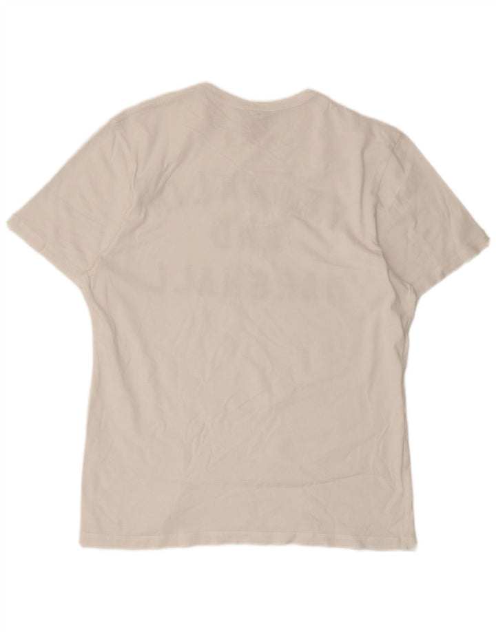 Franklin & Marshall Herre grafisk T-shirt top mellem hvid bomuld