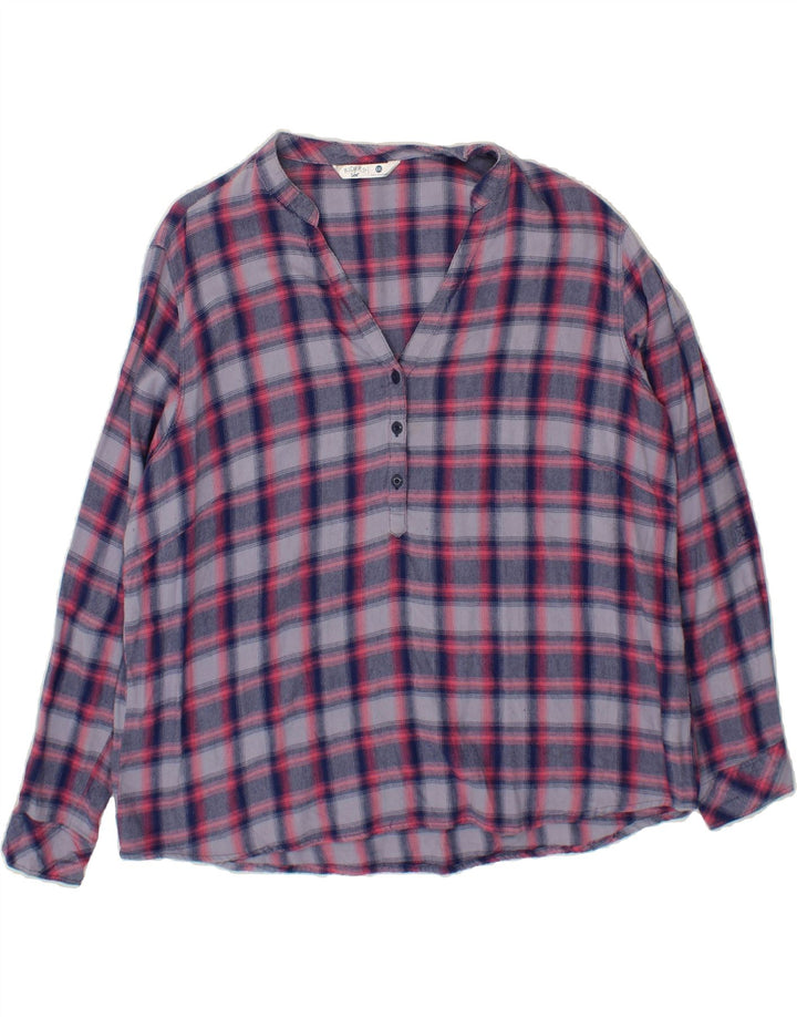 LEE Womens Riders Oversized Pullover Shirt UK 20 2XL Navy Blue Check Vintage Lee and Second-Hand Lee from Messina Hembry 
