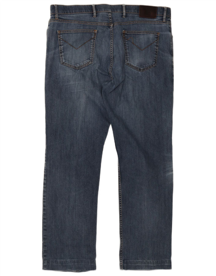 Marks & Spencer Herre Regular Fit Straight Jeans W40 L33 Blå Bomuld
