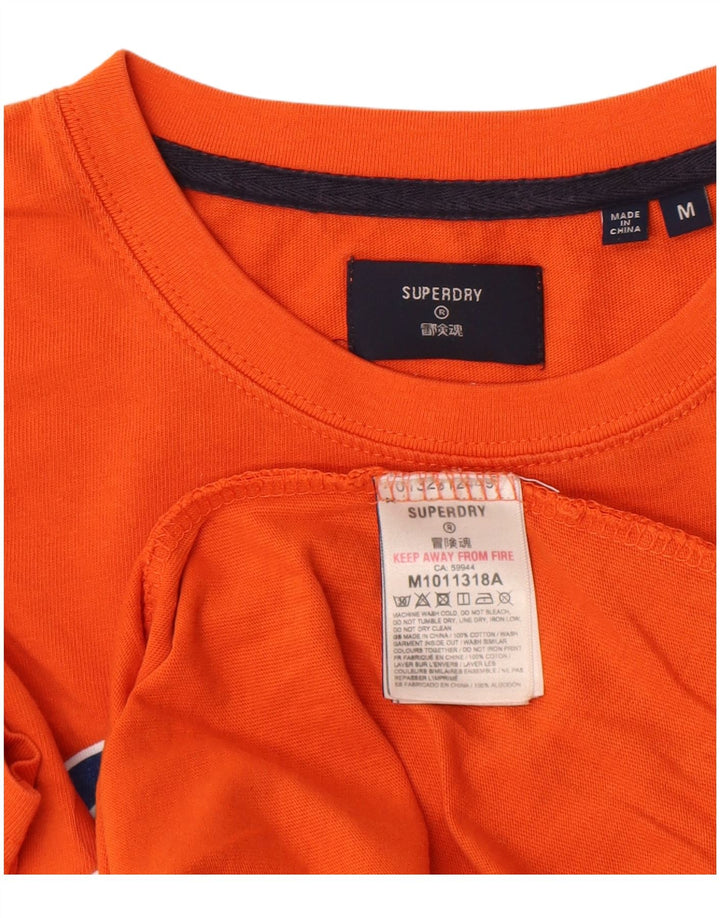 Superdry Grafisk T-shirt til mænd, medium orange bomuld