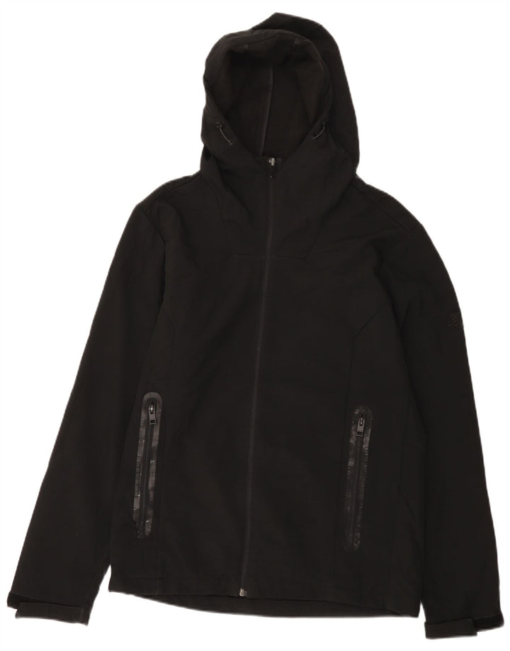 Jack & Jones Windbreaker-jakke med hætte til mænd UK 38 Medium Sort Polyester