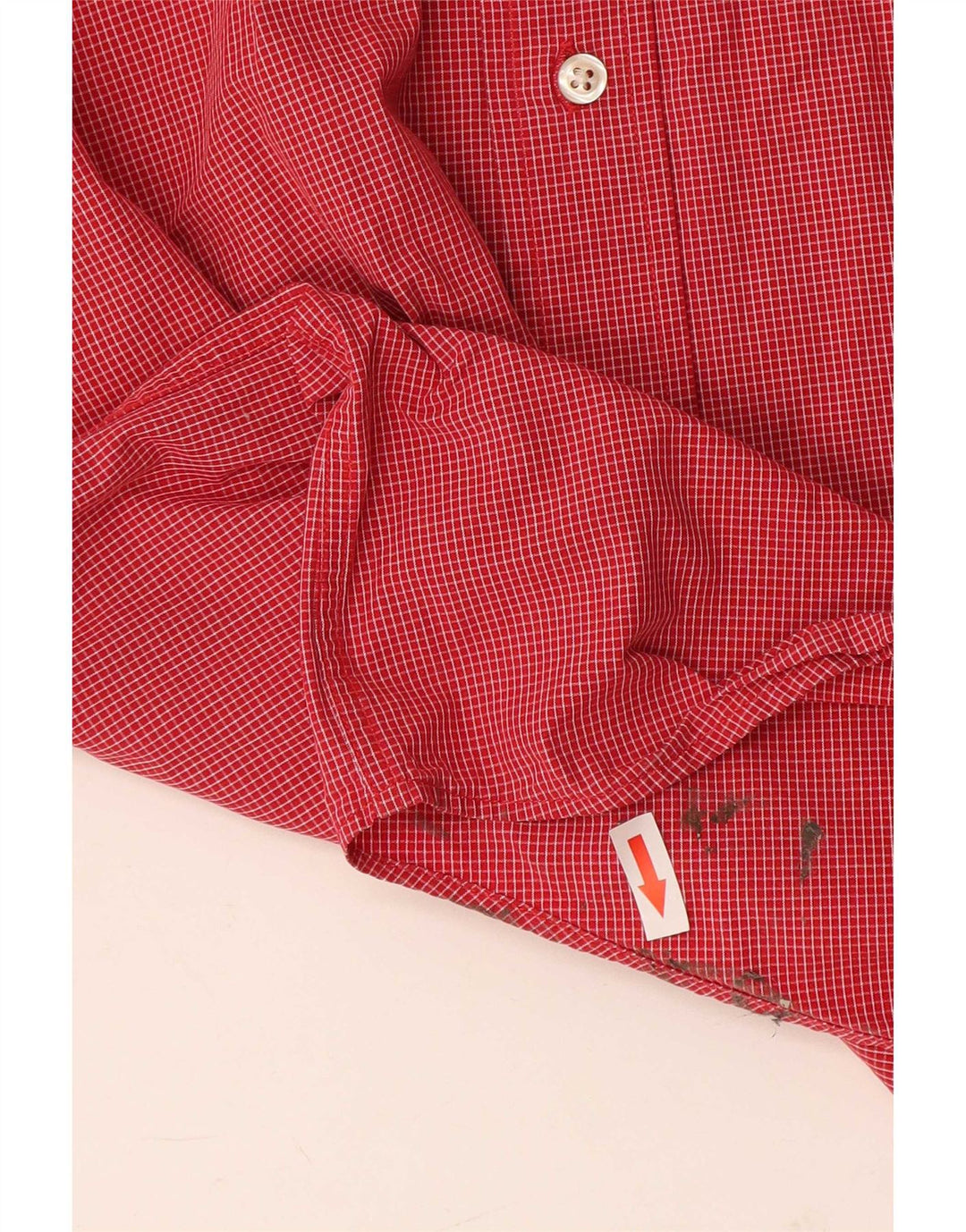 Tommy Hilfiger Kortærmet Herreskjorte XL Rød Gingham Bomuld