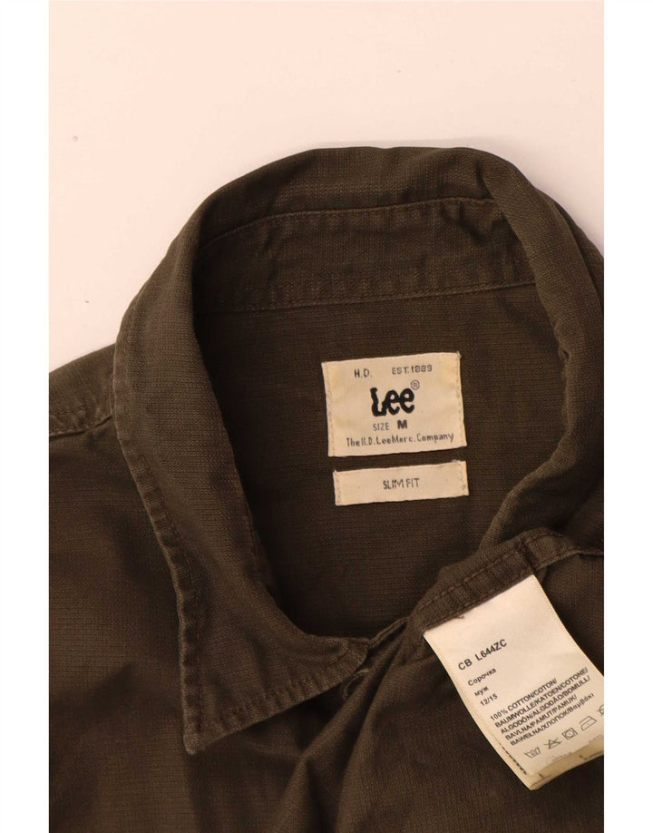 Lee Herre Slim Fit skjorte Medium Khaki Bomuld