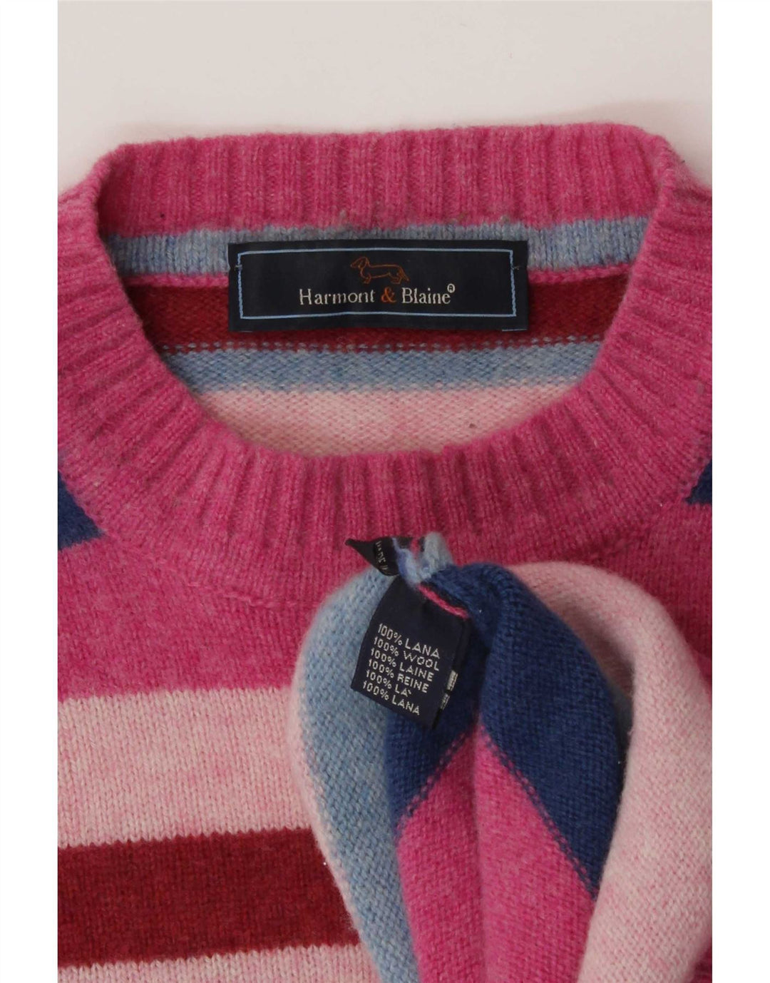 Harmont & Blaine Herre Crew Neck Jumper Sweater Medium Flerfarvet Stribet