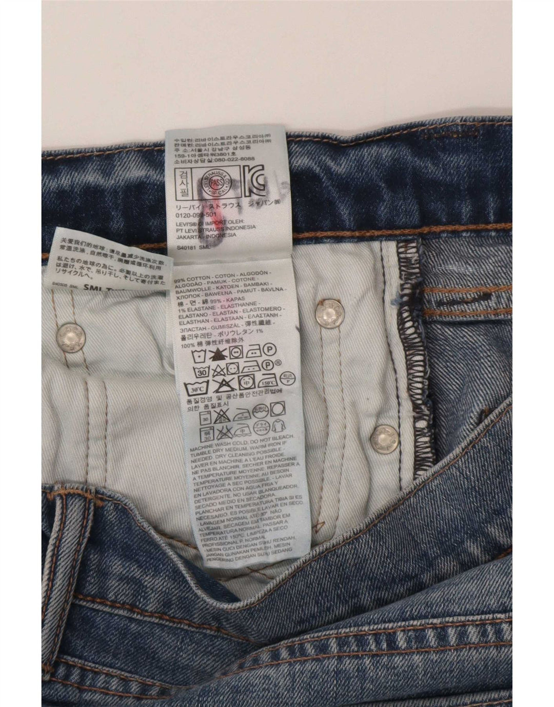 Levi's Herre 511 Tapered Slim Jeans W36 L28 Blå Bomuld