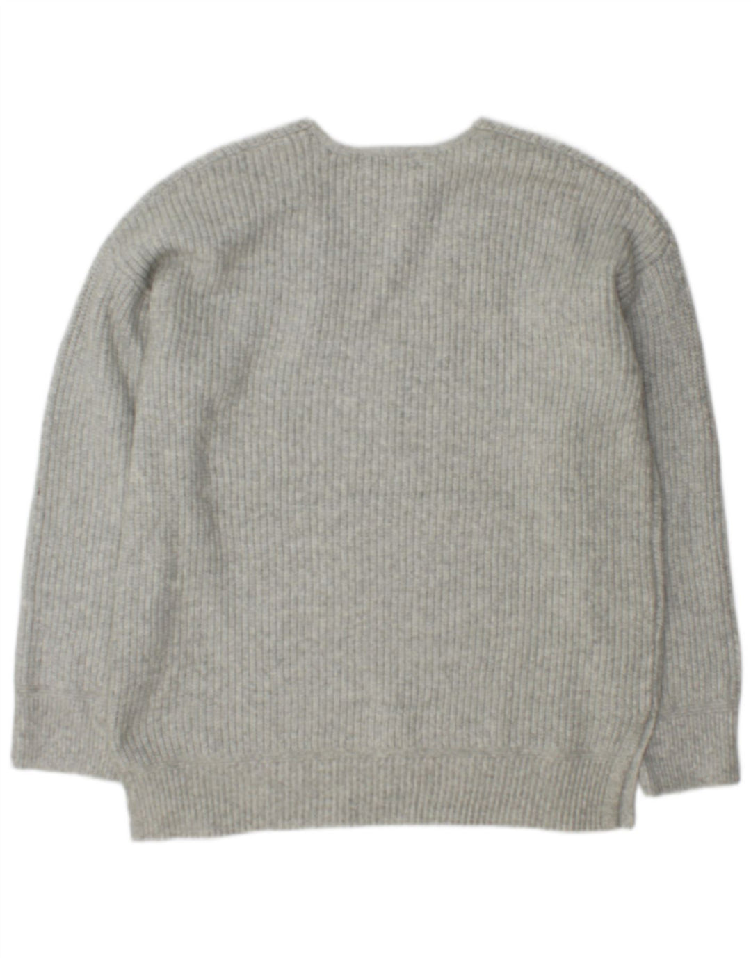 Marks & Spencer Dame V-hals sweater UK 14 Medium Grey Polyester