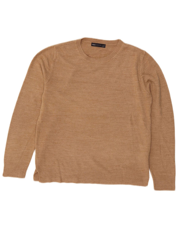 Marks & Spencer Dame sweater med rund hals DK 14 Medium Beige Akryl