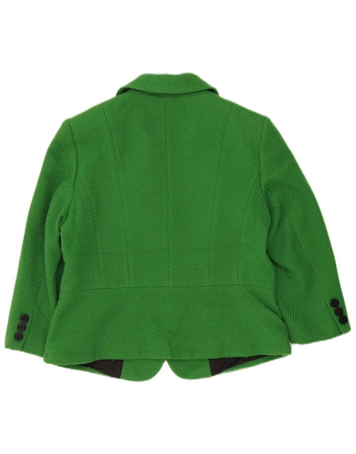 Marks & Spencer Dame 5 Button Blazer Jacket UK 16 Large Green Polyester
