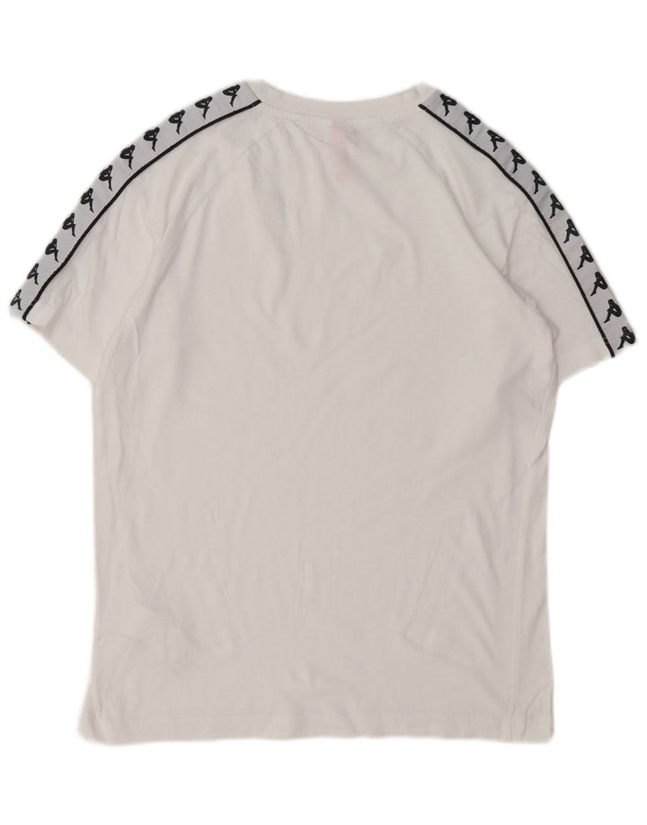 Kappa Herre grafisk T-shirt Top Lille hvid bomuld