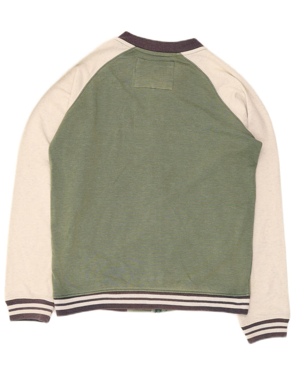Quiksilver Boys Tracksuit Topjakke 13-14 år XL Grøn Colourblock