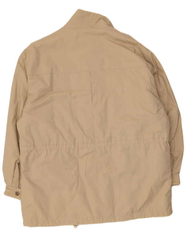 Vintage Herre Windbreaker Coat IT 58 4XL Beige Polyester