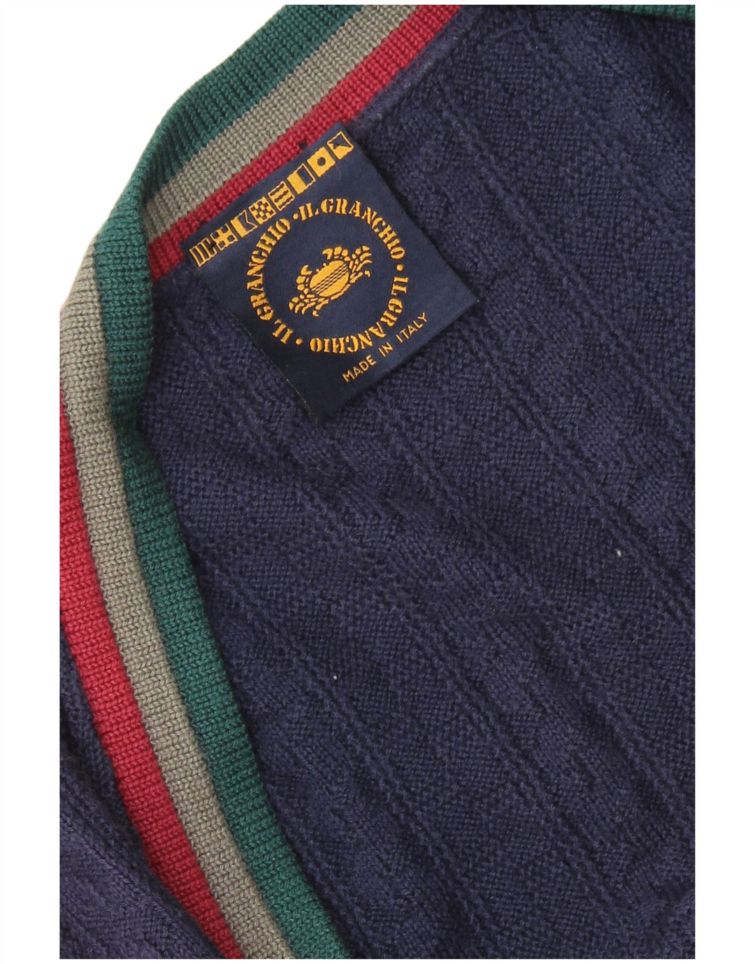 IL GRANCHIO Herre cardigan sweater XL Marineblå