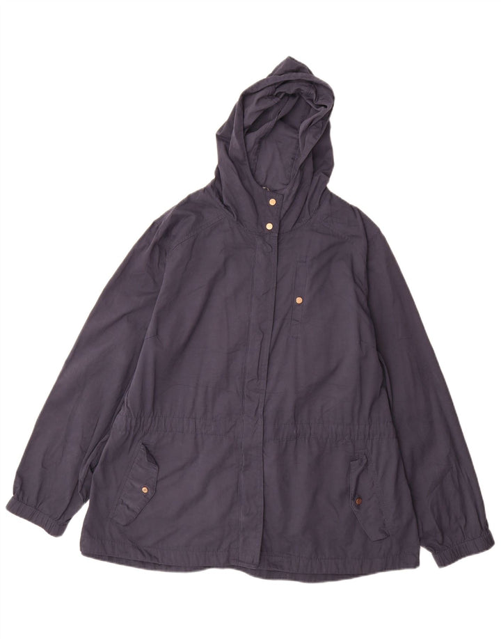 Marks & Spencer Dame Hætte vindjakke UK 18 XL Navy Blue