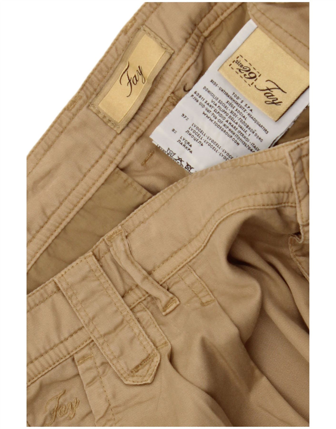 FAY Chino Shorts til kvinder W29 Medium Beige Lyocell