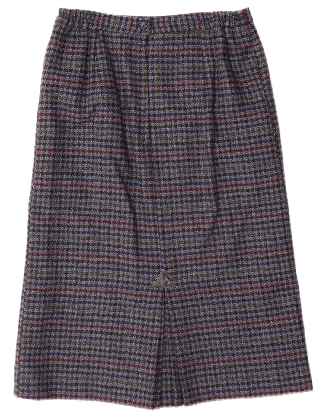 Vintage kvinders blyantnederdel UK 14 Medium W28 Blue Houndstooth