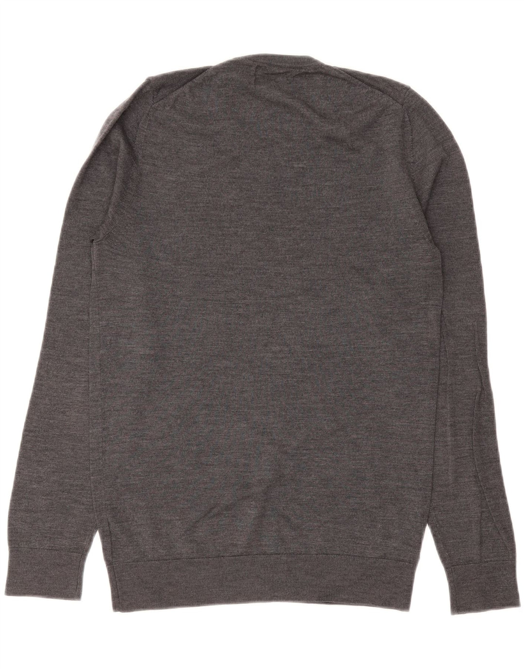 MARKS & SPENCER Herre V-hals sweater lille grå merinould