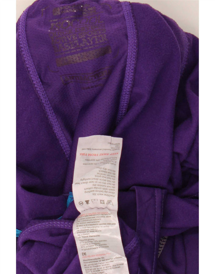 Mountain Warehouse Herre Hooded Zip Neck Top Langærmet Medium Lilla