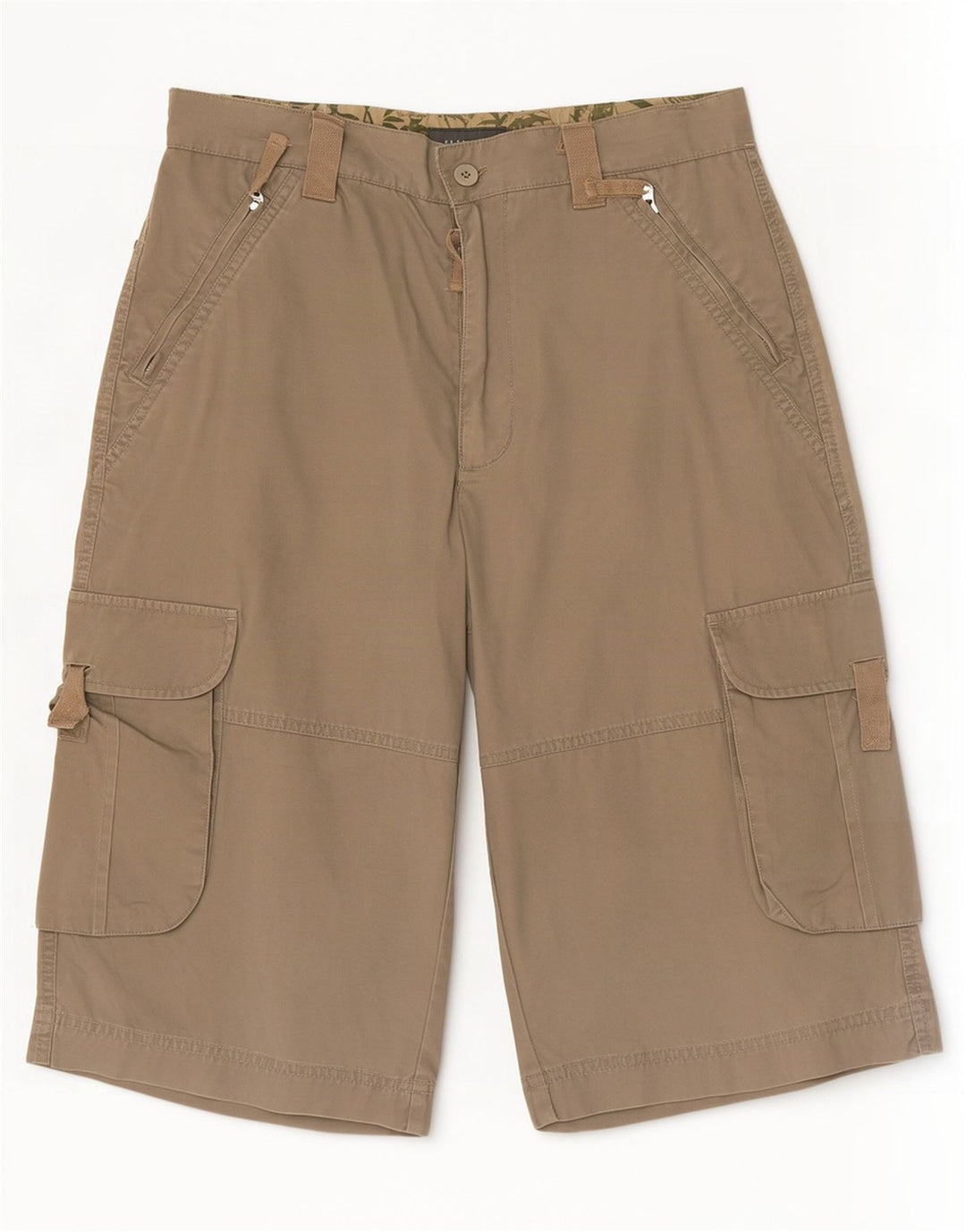 Zara Herre Cargo Shorts EU 38 Small W30 Khaki Cotton