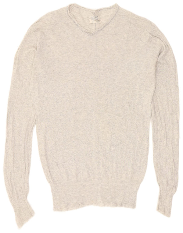All Saints Herre V-hals sweater Medium Grey Flecked Bomuld